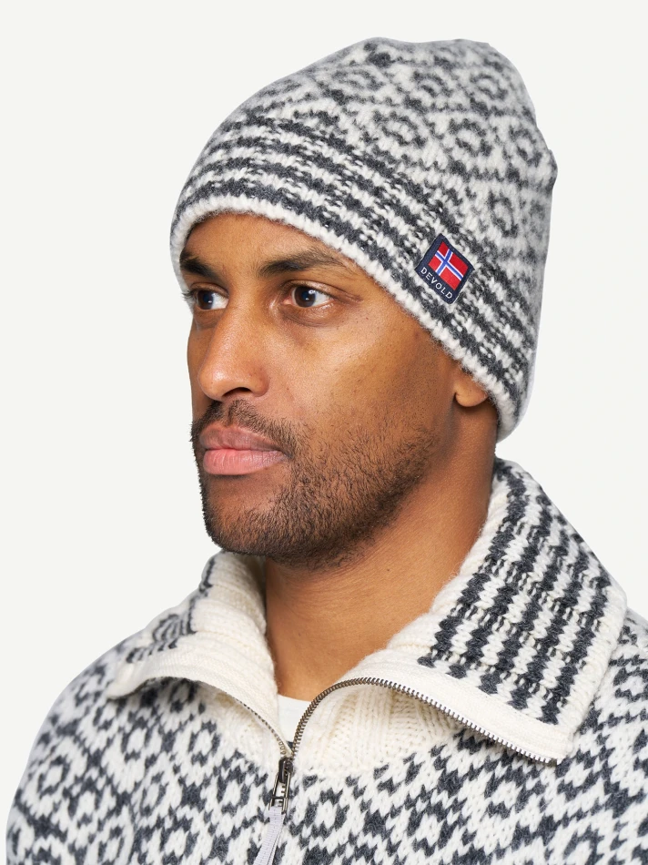 Svalbard Wool Beanie, kolor: 020A - Offwhite / Anthracite