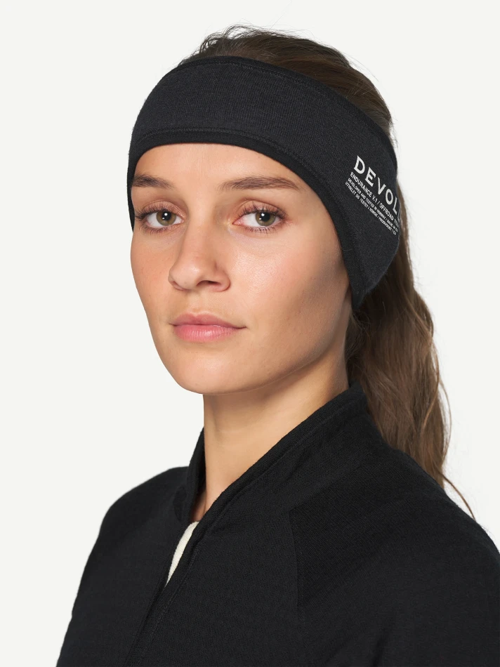 Endurance Merino Headband, kolor: 960A -Caviar