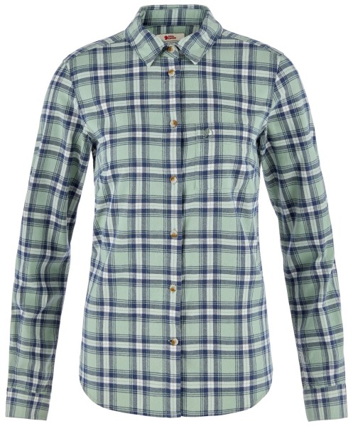 Ovik Flannel Shirt LS W, kolor: 674-111 Misty Green-Eggshel