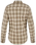 Ovik Flannel Shirt LS W, kolor: 113-244 Chalk White-Suede Brown