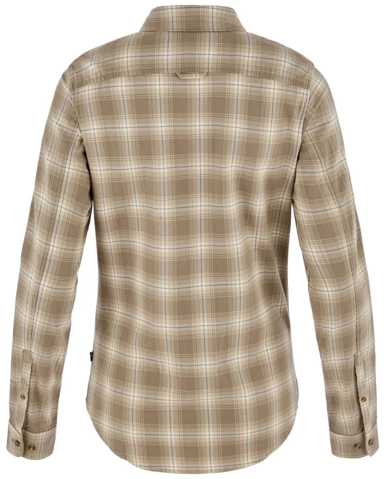 Ovik Flannel Shirt LS W, kolor: 113-244 Chalk White-Suede Brown