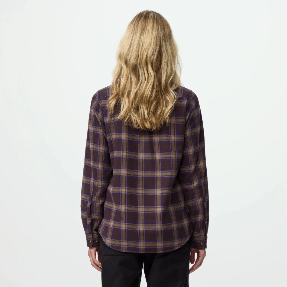 Ovik Classic Flannel Shirt W | 294-425 Black Oak/Dark Violet