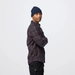 Fjallglim Regular Shirt M | 294-215 Black Oak/Autumn Leaf