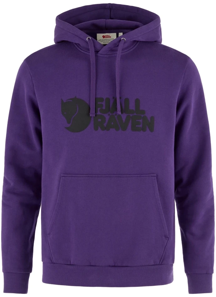 Fjallraven Logo Hoodie, kolor: 425 - Dark Violet
