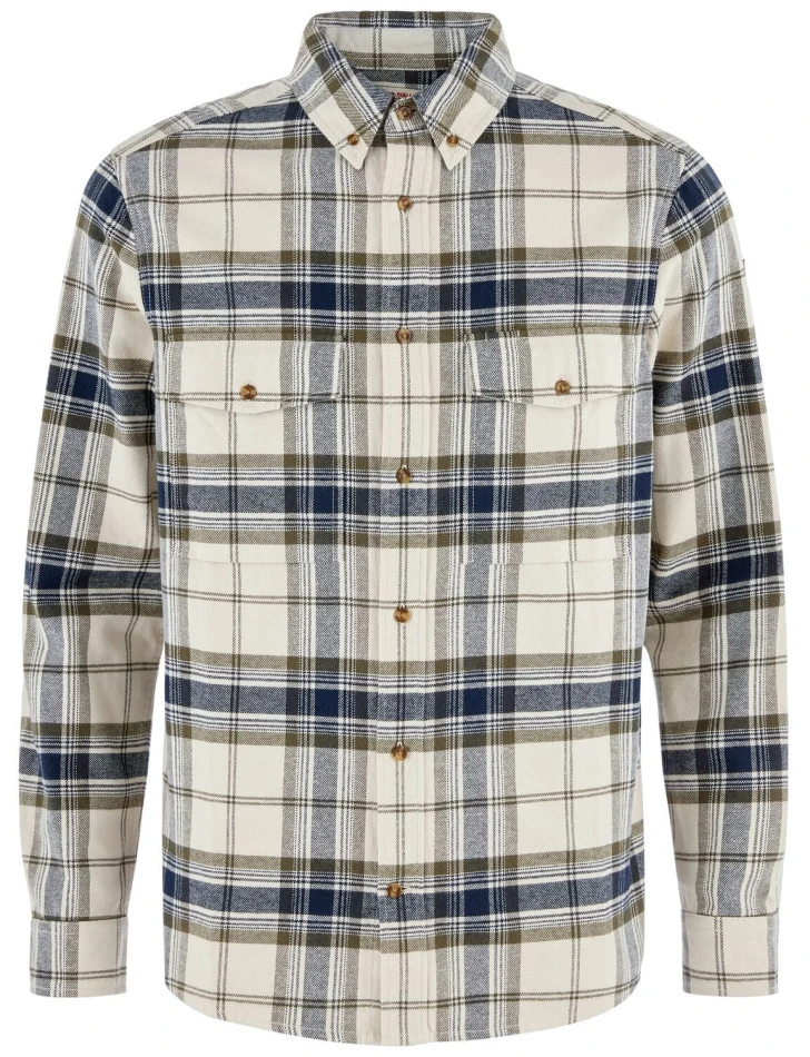 Ovik Twill Shirt, kolor: 115-555-Chalk White-Dark Navy