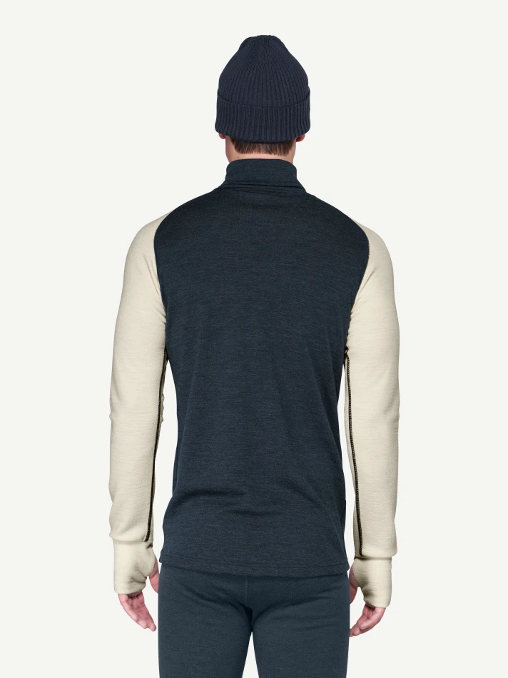 Devold Expedition Merino Silk Zip Man - 284C Ink/Offwhite