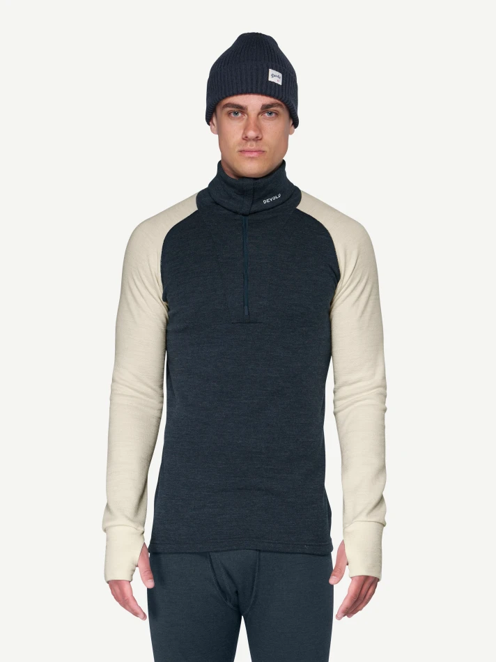 Devold Expedition Merino Silk Zip Man - 284C Ink/Offwhite