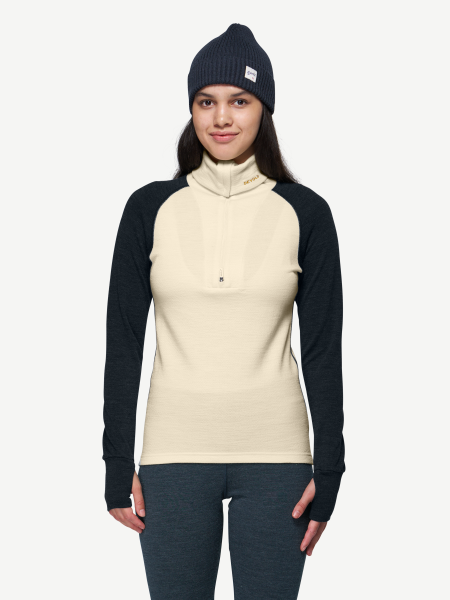 Devold Expedition Merino Silk Zip Woman - 284C Ink/Offwhite