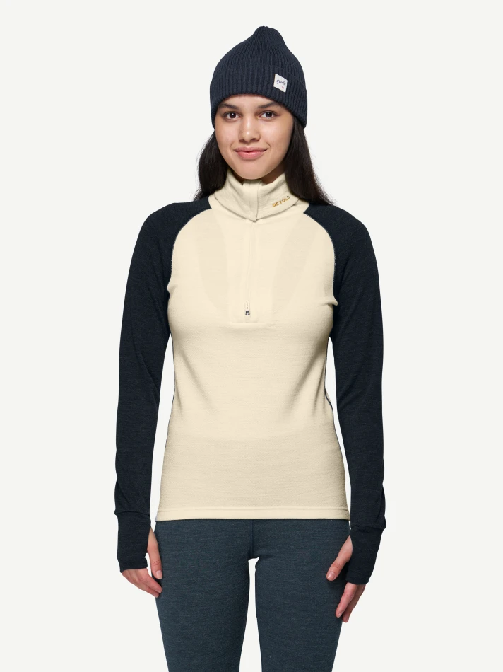 Devold Expedition Merino Silk Zip Woman - 284C Ink/Offwhite