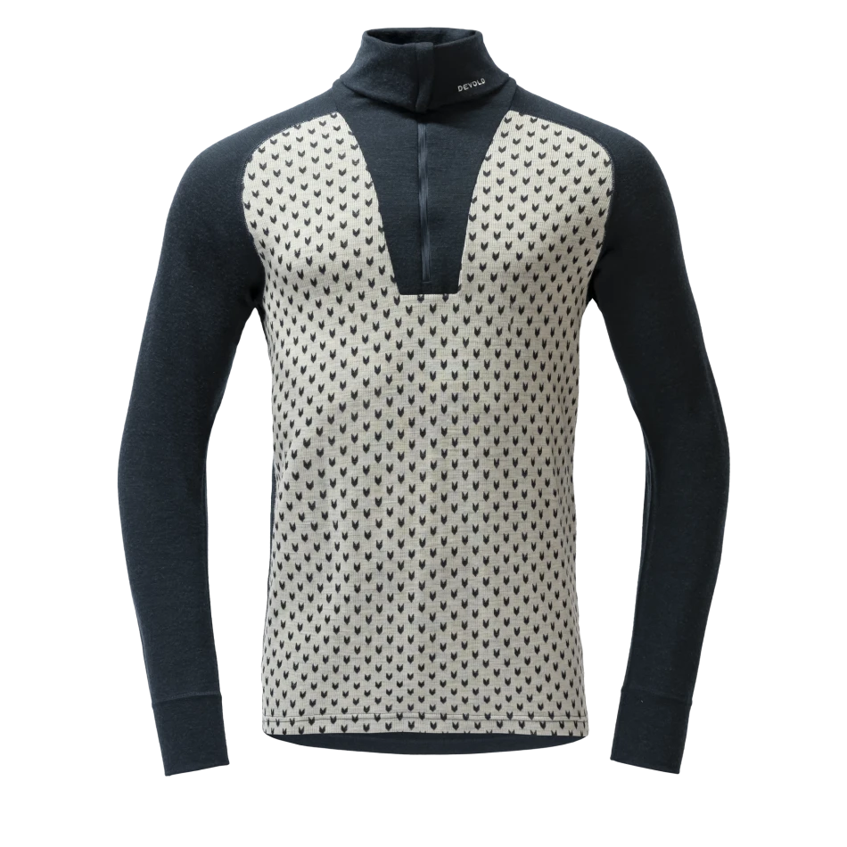 Devold Signature Merino 230 Zip Man - Raw White/Fog/Ink