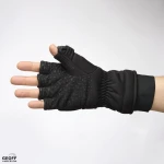 Weatherproof Half Finger Mitten, kolor: Black