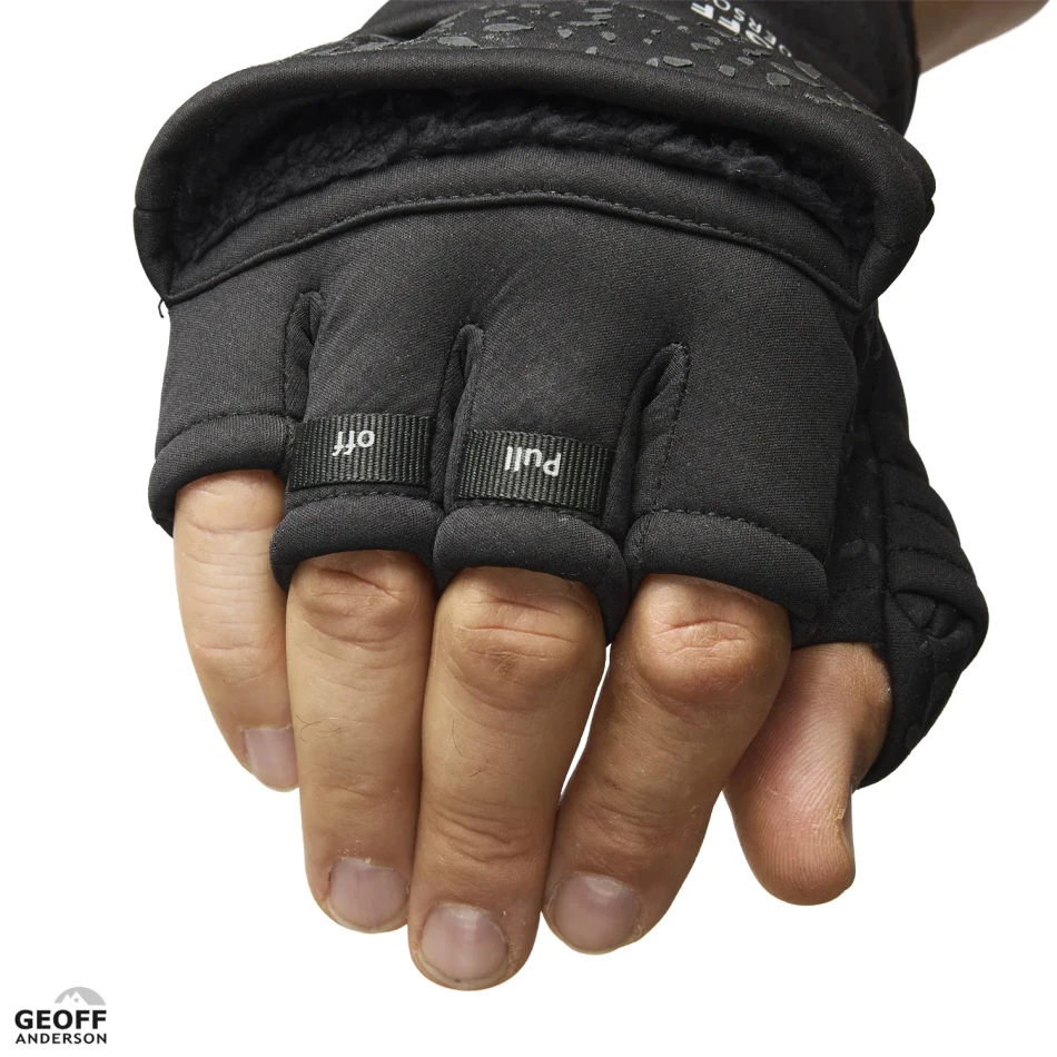 Weatherproof Half Finger Mitten, kolor: Black