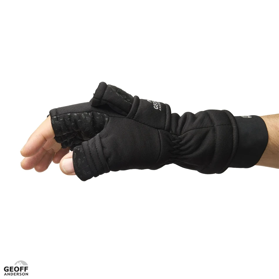 Weatherproof Half Finger Mitten, kolor: Black