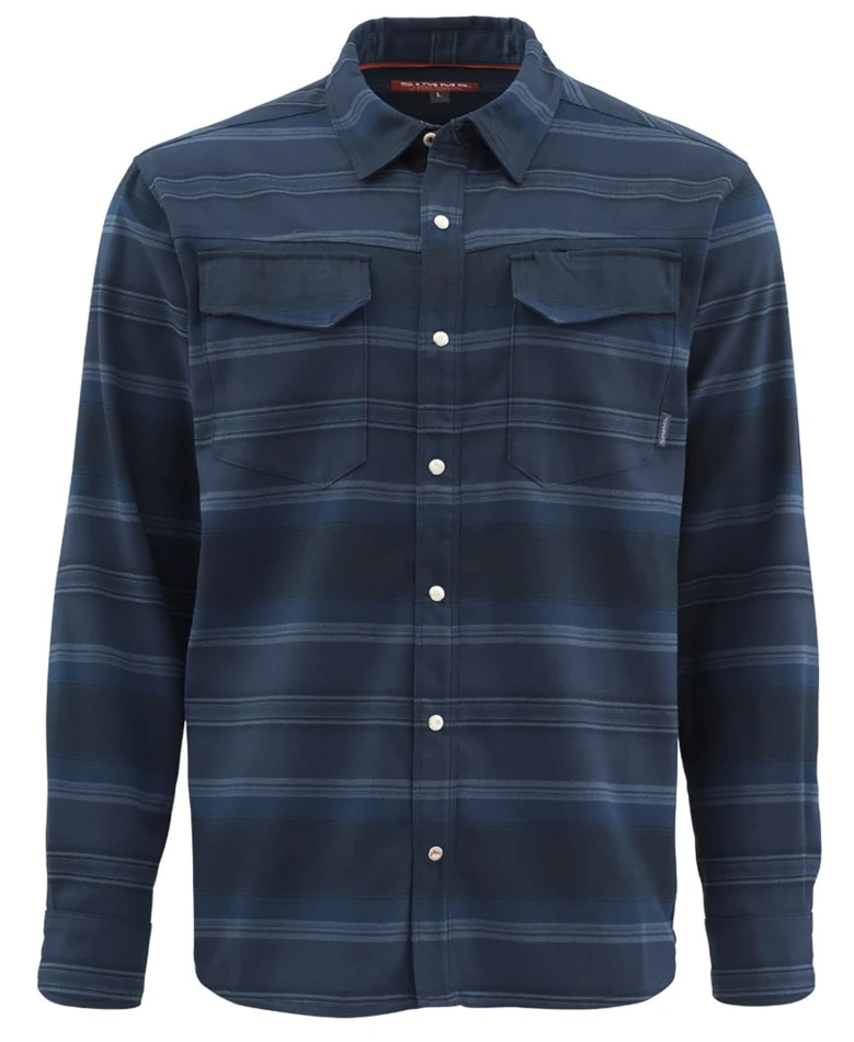 Gallatin Flannel Shirt, kolor: 502 - Admiral Blue Stripe