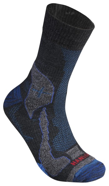 Merino Trek Sock, kolor: 116 - Antracite/Blue