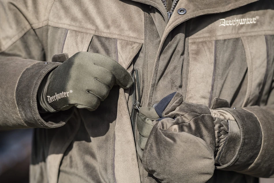 Rusky Silent Gloves + Rusky Silent Mittels Set, kolor 391-Peat