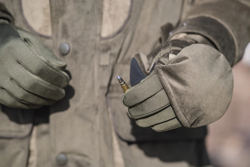 Rusky Silent Gloves + Rusky Silent Mittels Set, kolor 391-Peat