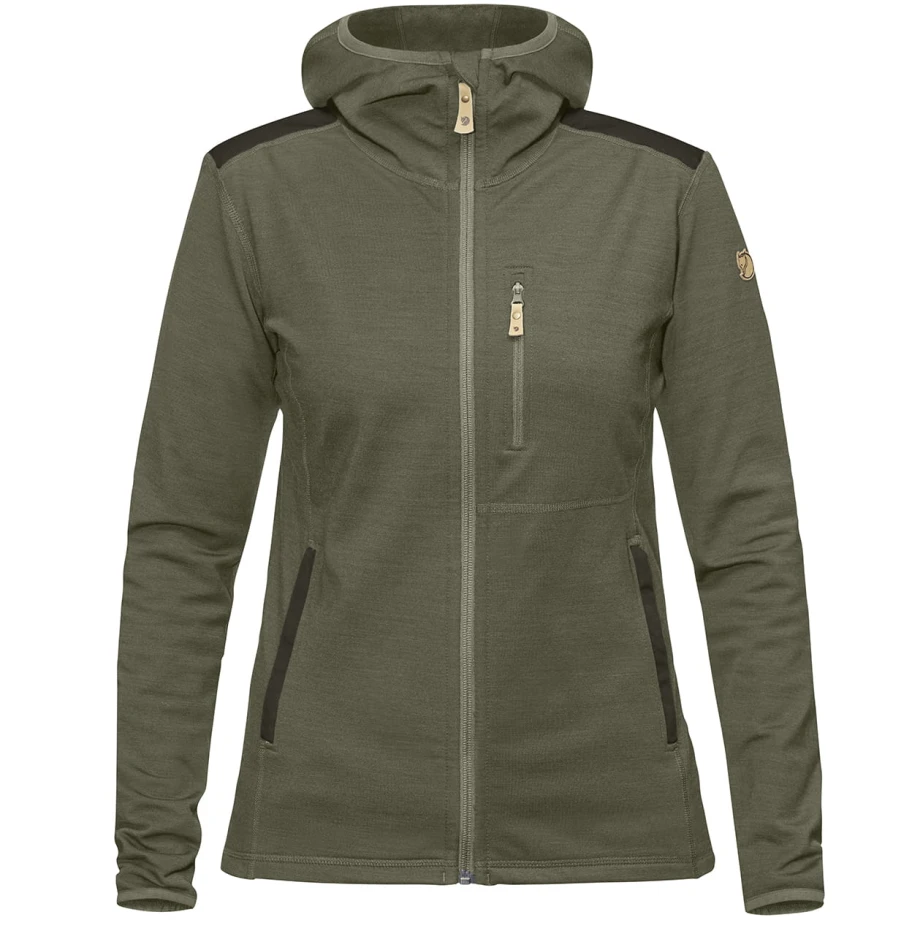 Fjallraven Keb Fleece Hoodie W, kolor: 625-662 - Laurel Green-Deep Forest