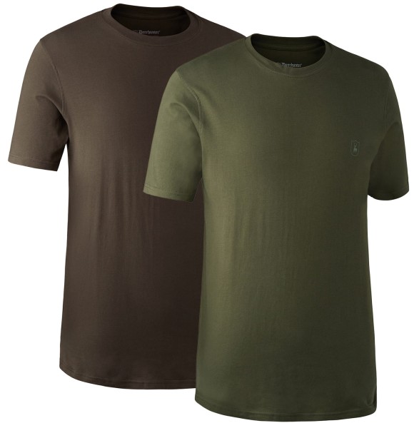 T-shirt 2-pack, kolor: 331-Green + 571-Brown Leaf