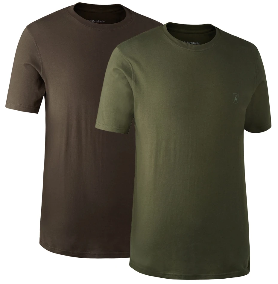 T-shirt 2-pack, kolor: 331-Green + 571-Brown Leaf