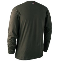 Logo T-Shirt Long Sleeve, kolor: 378-Bark Green