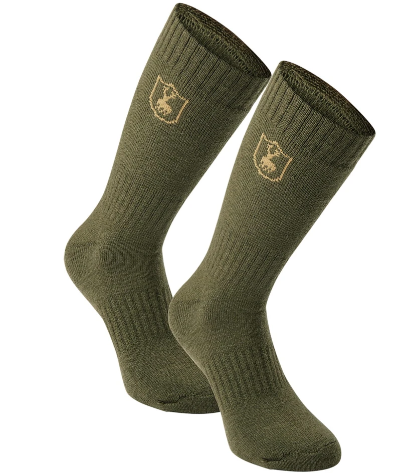 2-Pack Wool Socks - Short, kolor: 360-Green Leaf