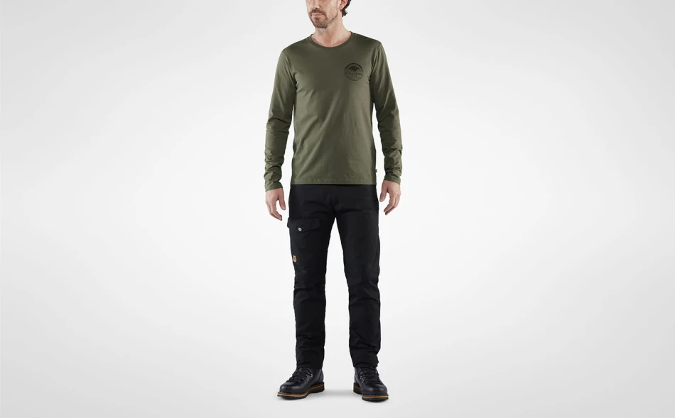 Forever Nature Badge LS T-Shirt, kolor: 246 - Tarmac