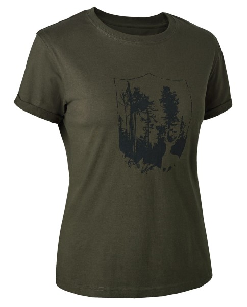 Deerhunter Lady T-Shirt, kolor: 378 - Bark Green