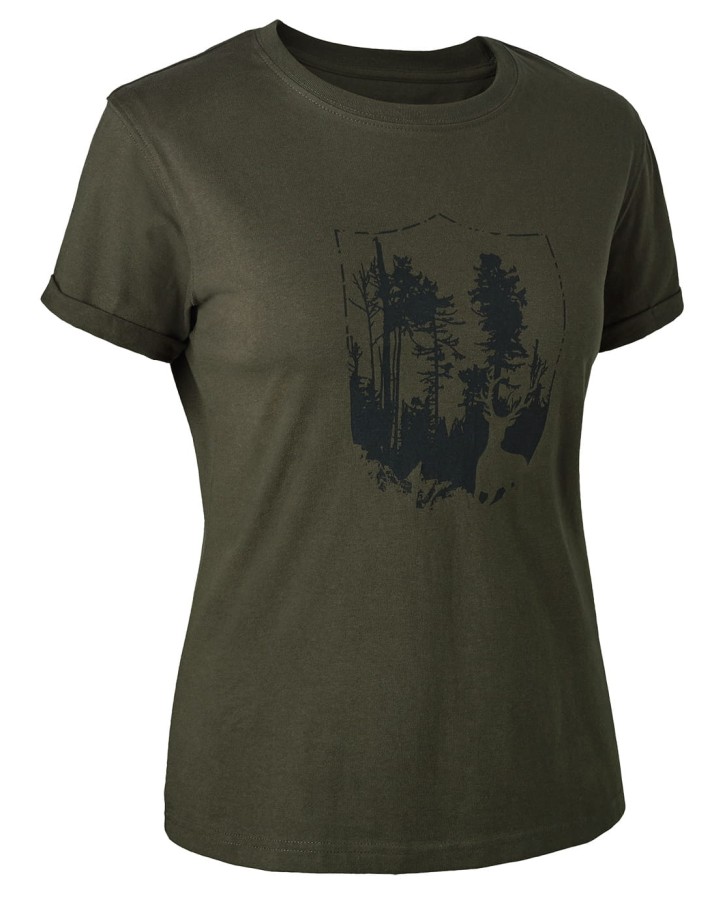 Deerhunter Lady T-Shirt, kolor: 378 - Bark Green