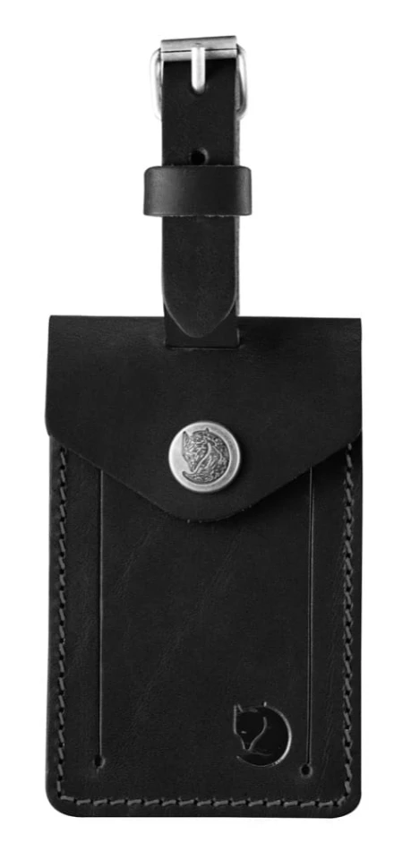 Fjallraven Leather Lugage Tag, kolor: 550 - Black