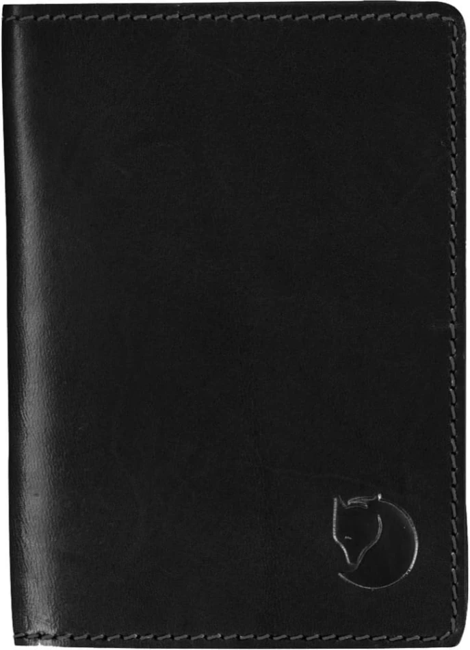 Fjallraven Leather Passport Cover, kolor: 550 - Black
