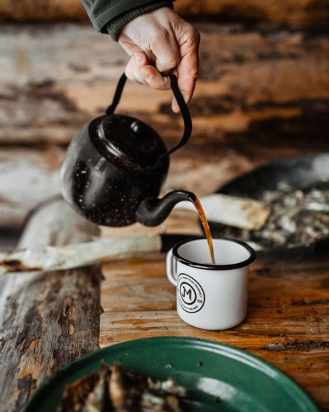 Enamel Mug - 370 ml - biały