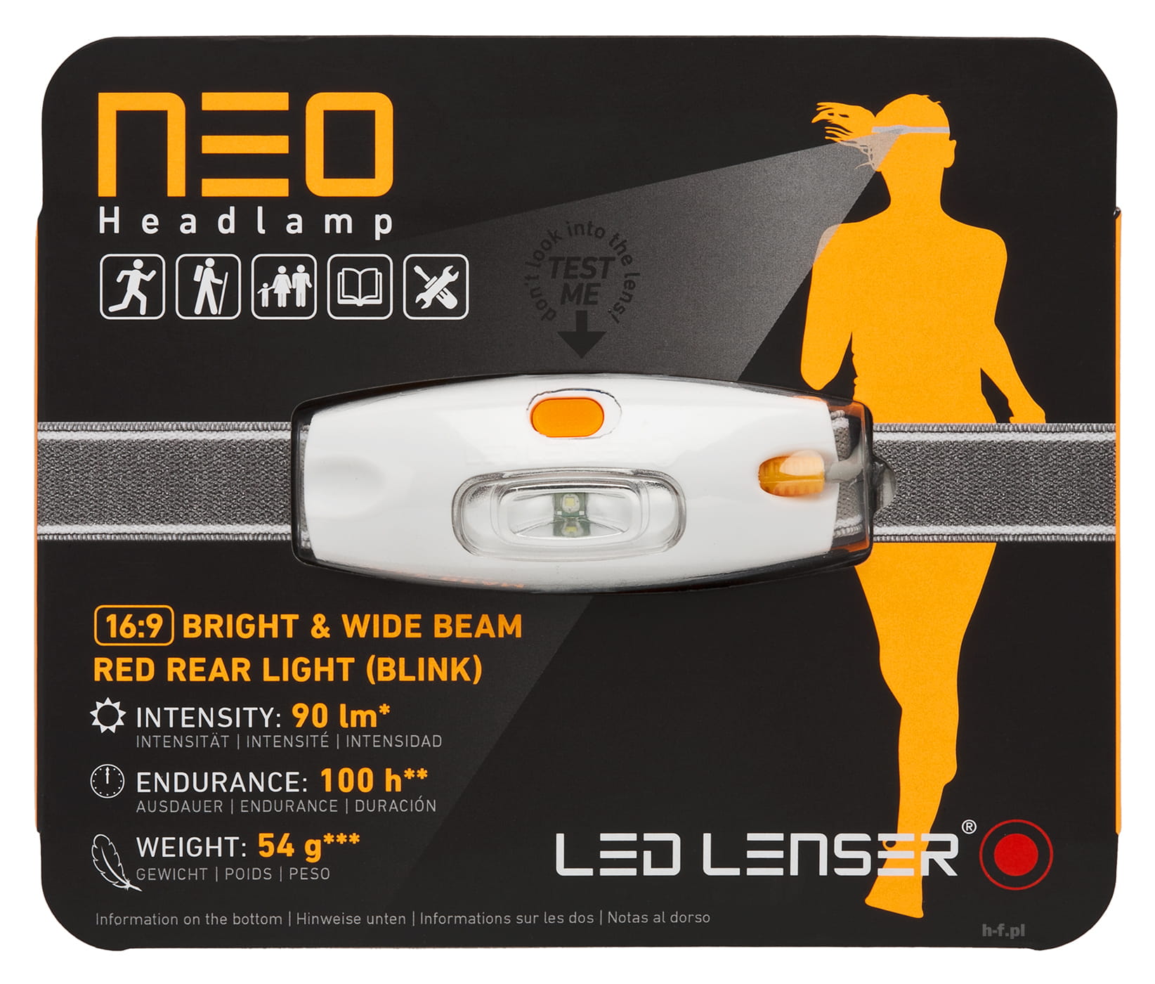 Ledlenser model Neo, kolor: pomarańczowy
