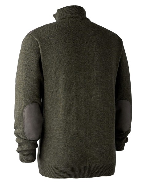 Sheffield Knit w. zip-neck, kolor: 356 - Green Melange