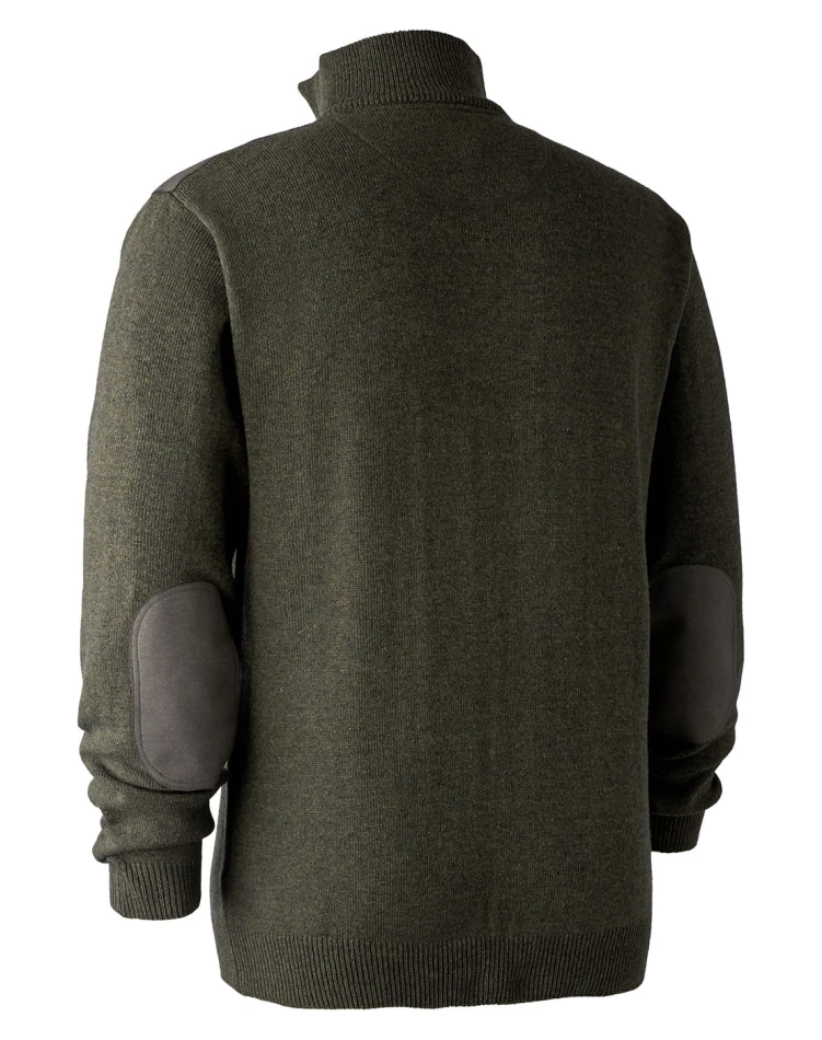 Sheffield Knit w. zip-neck, kolor: 356 - Green Melange
