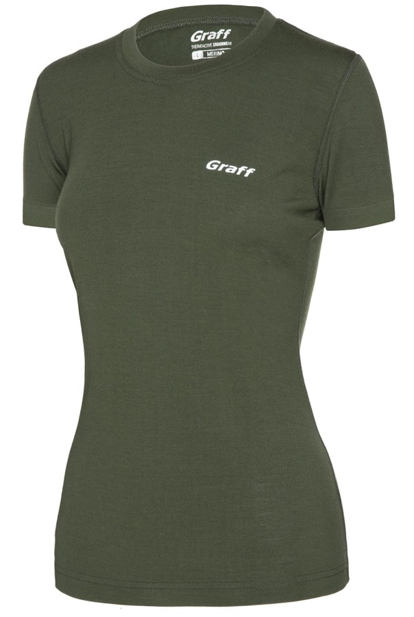 Graff 918-D, merino warm koszulka damska, kolor: oliwka
