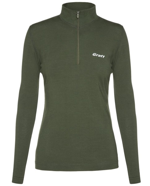 Graff 917-D merino warm - golf damski, kolor: oliwka