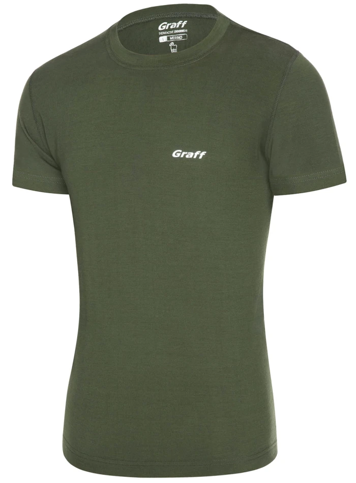 Graff 918 - merino warm - koszulka, kolor: oliwka