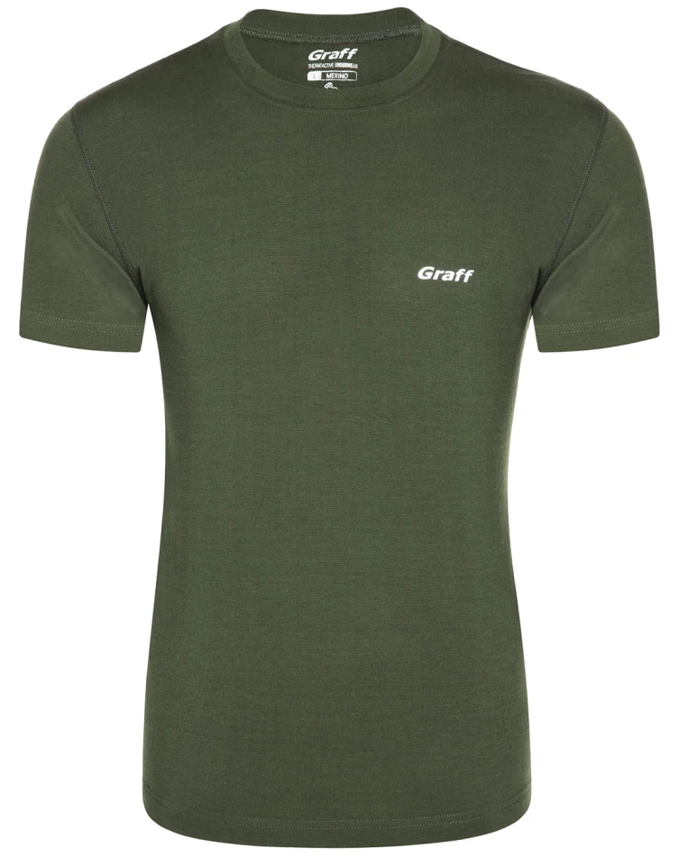 Graff 918 - merino warm - koszulka, kolor: oliwka