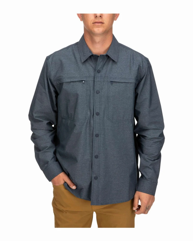 Prewett Stretch Woven LS Shirt, kolor: 418 - Dark Moon