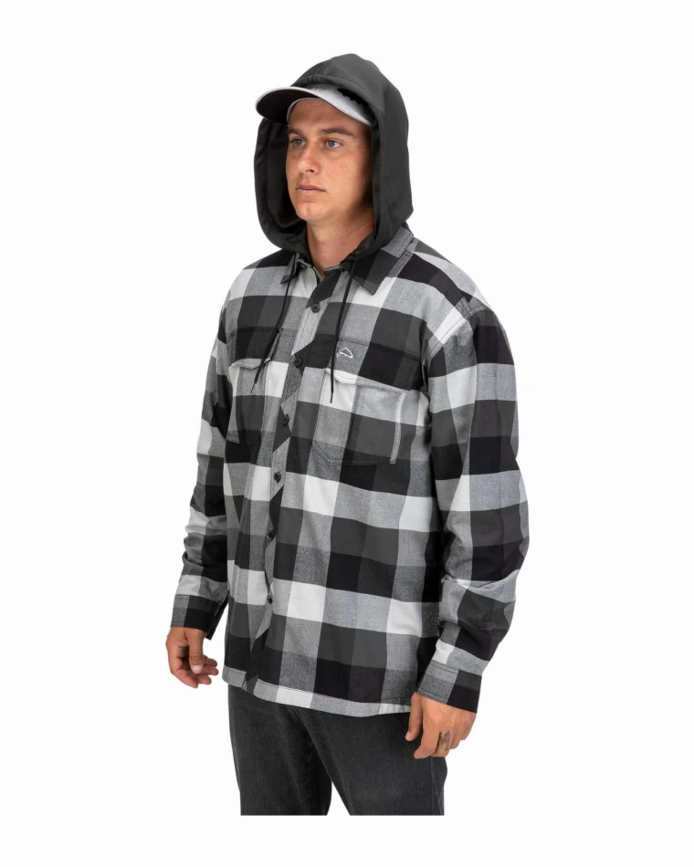 Simms Coldweather Hoody: kolor: 777 - Slate Buffalo Plaid