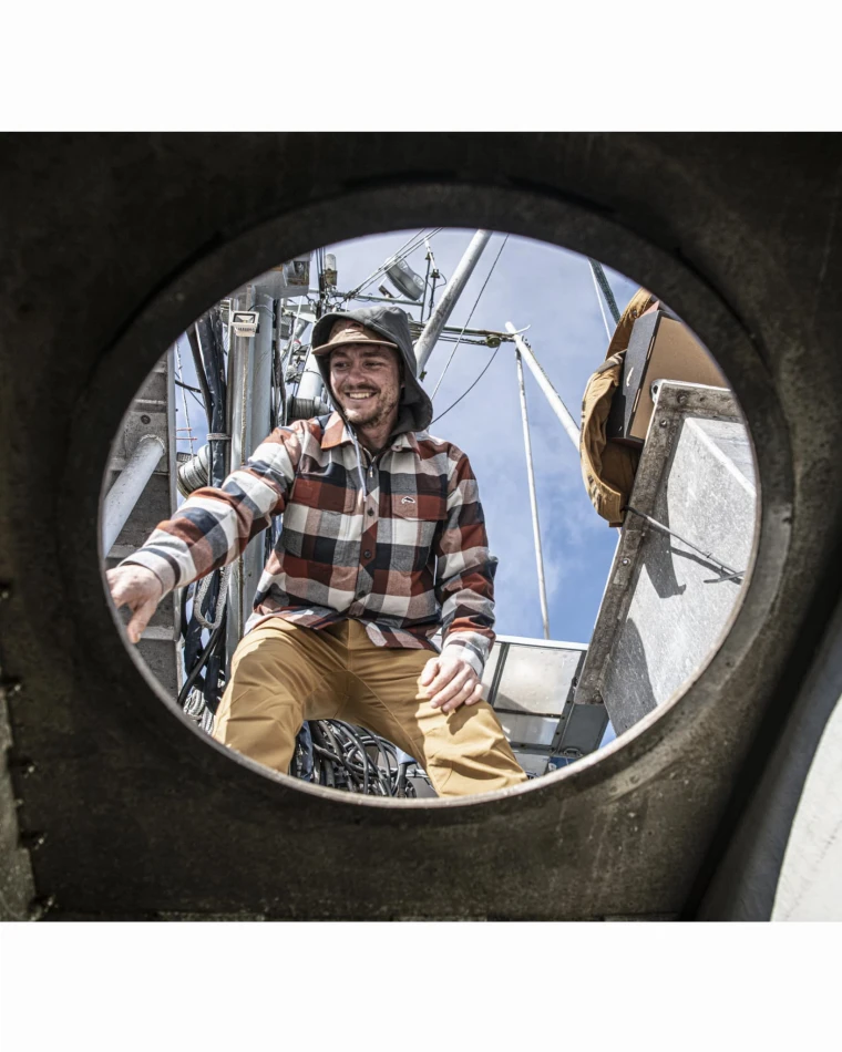Simms Coldweather Hoody: kolor: 617 - Rusty Red-Buffalo Plaid