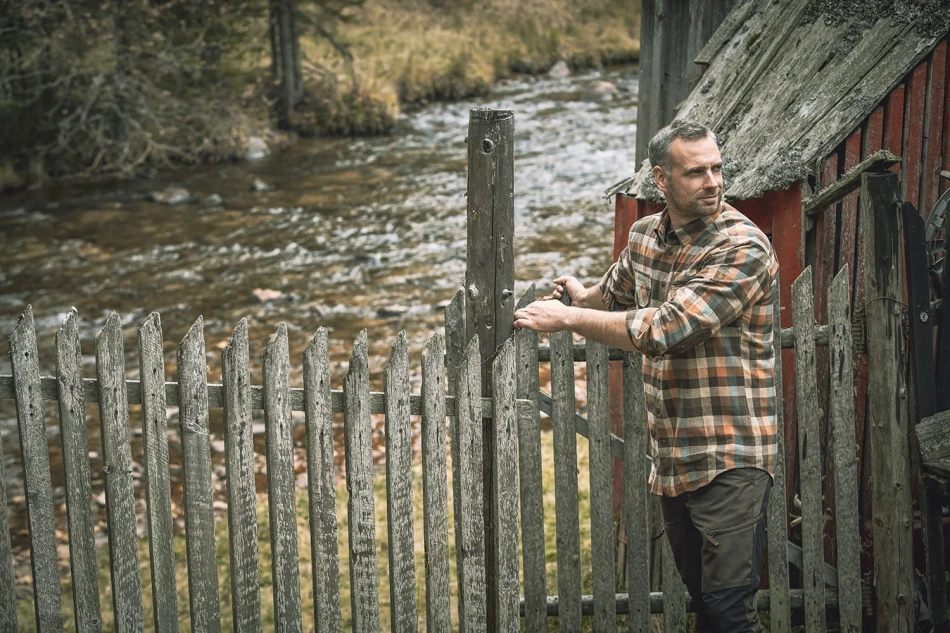James Shirt, kolor: 599 - Brown Checked
