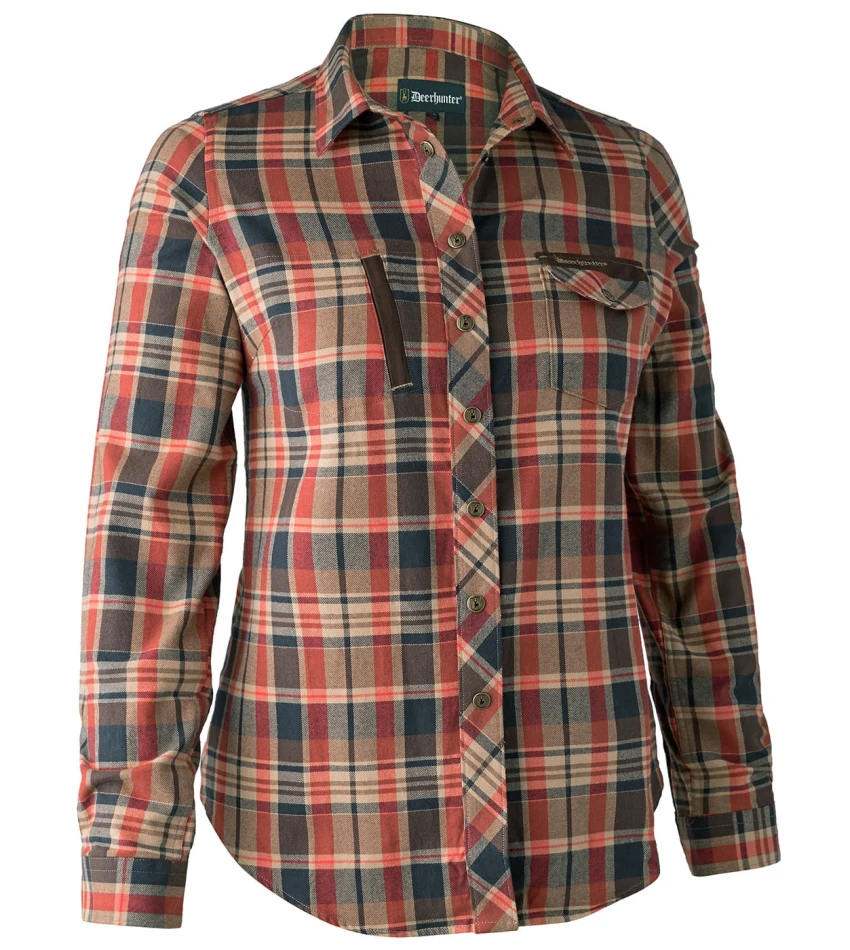 Lady Athena Shirt, kolor: 699 - Orange Checked