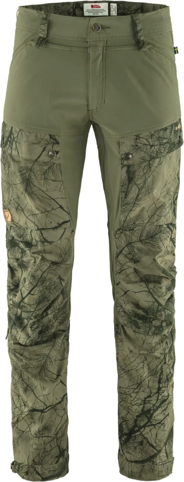 Fjallraven Keb Trousers Regular, kolor: 626-625 - Green Camo - Laurel Green