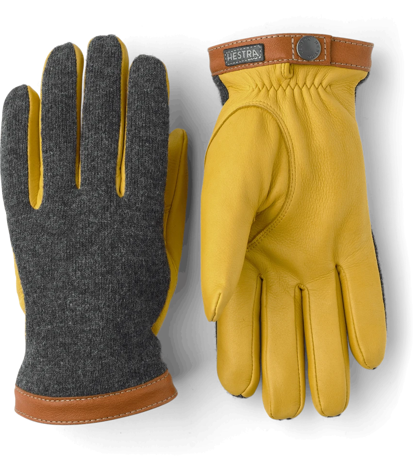 Deerskin Wool Tricot, kolor: 390400 - Charcoral & Natural Yellow - 1