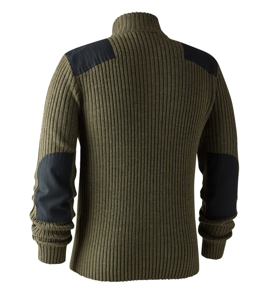 Rogaland Knit with zip neck, kolor: 354 - Adventure Green Melange