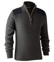 Rogaland Knit with zip neck, kolor: 957 - Grey Melange