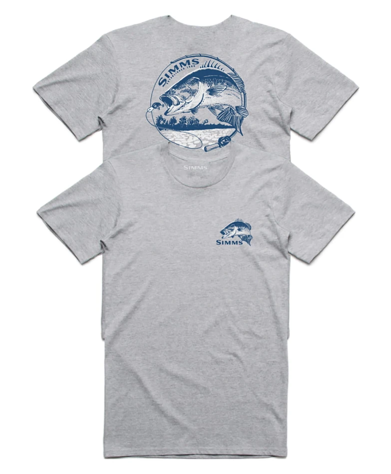 Simms Bass Bend T-Shirt, kolor: 064 - Grey Heather