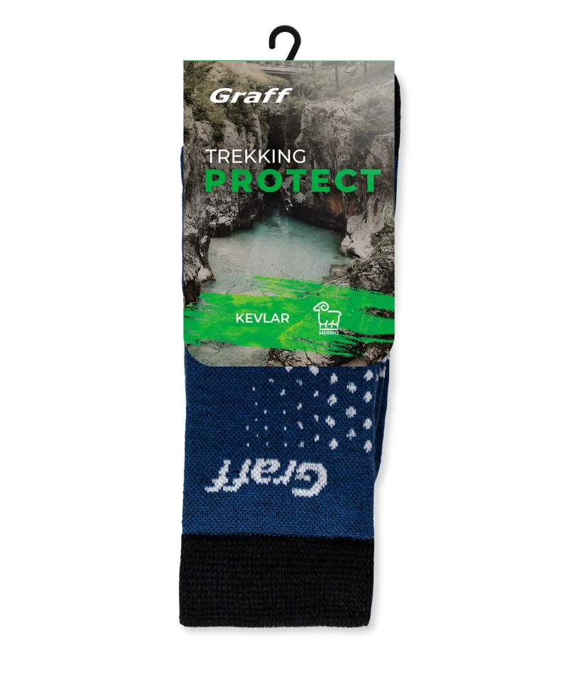 060 Trekking Protect, kolor: niebieski - skarpety zimowe